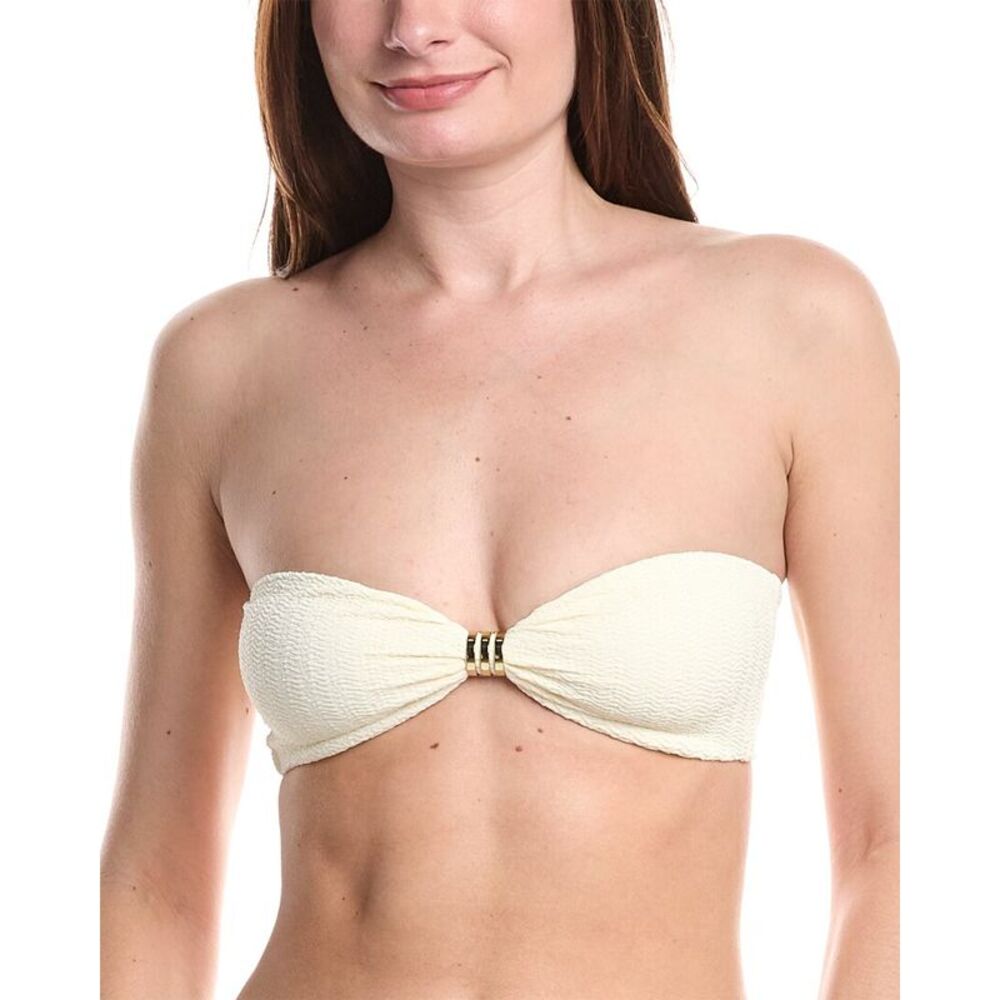 Vyb Womens  Dolly Antique Brass Cinch Bandeau Top, White